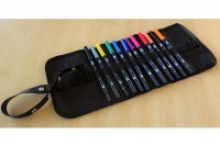 TOMBOW Fasermaler Rolltasche, ABT12P1RS, 12 Stück, Grundtöne