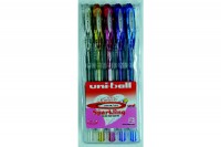 UNI-BALL Signo Sparkling, UM-120SP., 5 Farben Etui