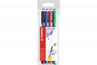 STABILO Premium-Fineliner 0,8mm, 488/4, pointMax  4 Farben