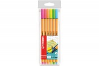 STABILO Fineliner Point 88, 88/6-1, 6er Etui Neon