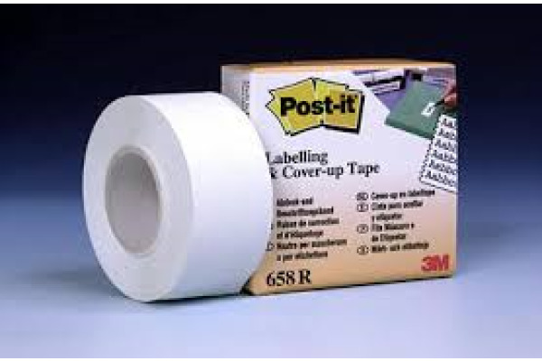 POST - IT Tape 25mmx17.7m 658H blanc avec rouleau