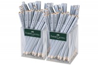 FABER-CASTELL Bleistifte Grip Jumbo 4mm/HB, 111965, Köcher, silber 72 Stück