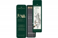 FABER-CASTELL Graphite Aquarelle Bleistift, 117805, Metalletui 5 Stück